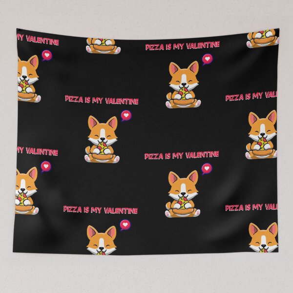 Item preview, Cute Corgi Saying Pizza Is My Valentine designed and sold by SparrowLag.