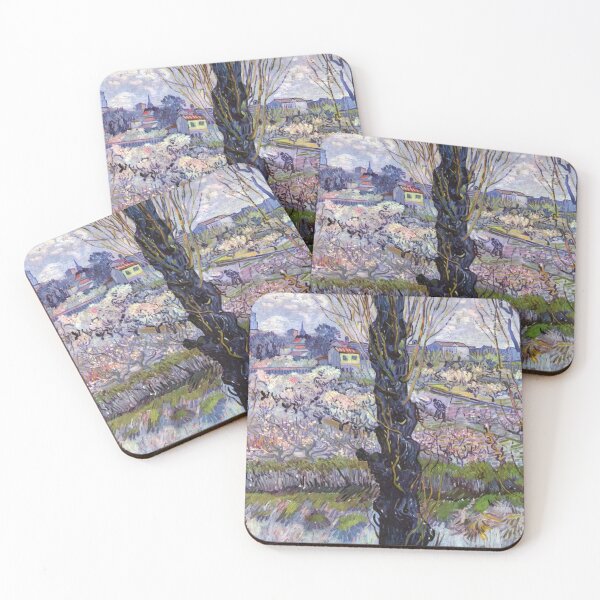 Item preview, Impressionist Painting View of Arles, Flowering Orchards (1889) By Vincent Van Gogh designed and sold by Designedbysm.
