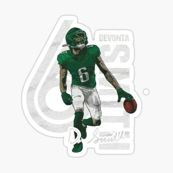 DeVonta Smith #6 Philadelphia Eagles T-Shirt Footbal Name & Number Kelly  Green