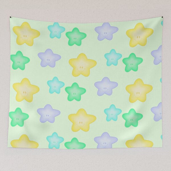 Item preview, Pastel Glowing Smiley Face Stars designed and sold by hannahvira.