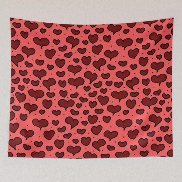 Item preview,  Red and pink Hearts trendy pattern designed and sold by cutecrazytshirt.