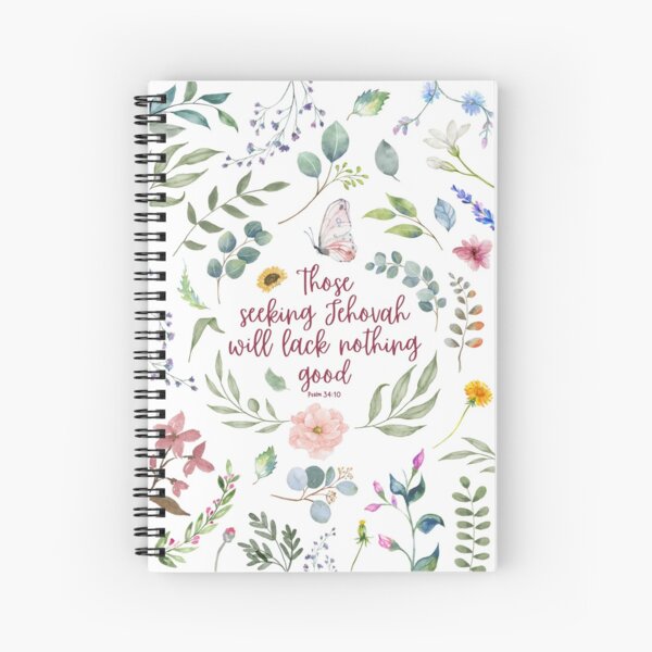 2022 year text of Jehovah's Witnesses Psalm 34:10 Spiral Notebook