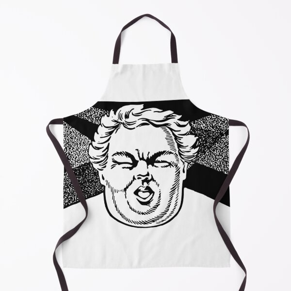 Item preview, The Cough - Black and White Face with Wavy Hair and a Crazy Expression designed and sold by mike-gray.
