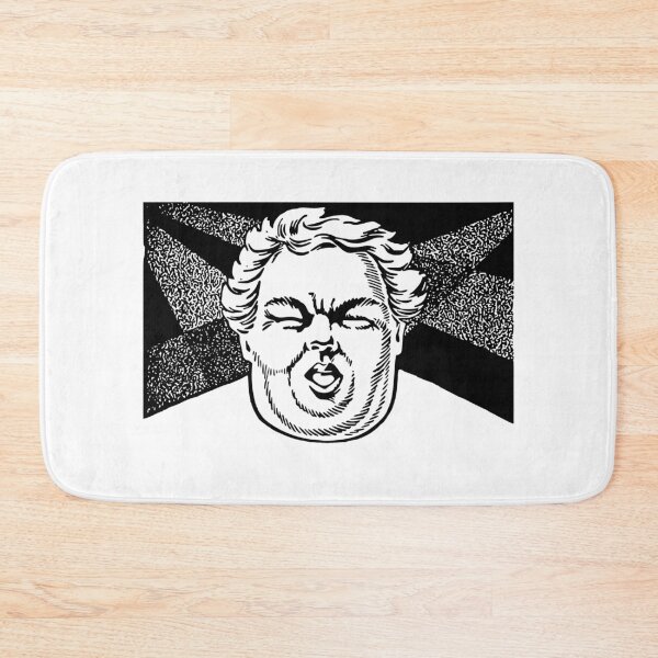 Item preview, The Cough - Black and White Face with Wavy Hair and a Crazy Expression designed and sold by mike-gray.