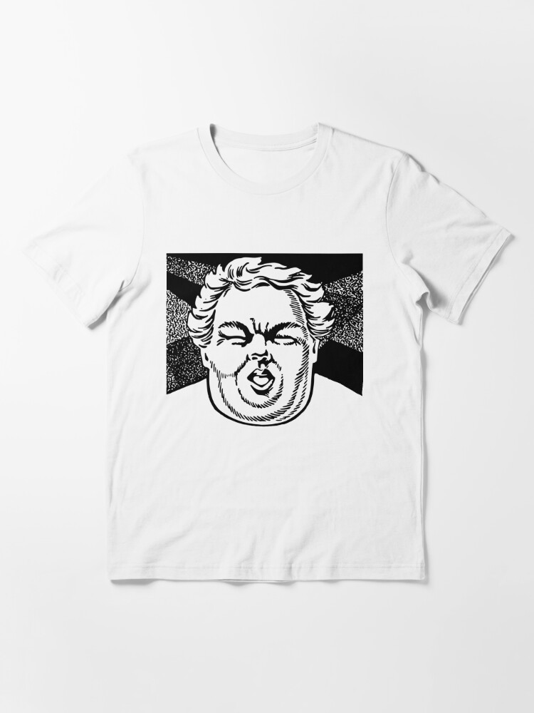 Alternate view of The Cough - Black and White Face with Wavy Hair and a Crazy Expression Essential T-Shirt