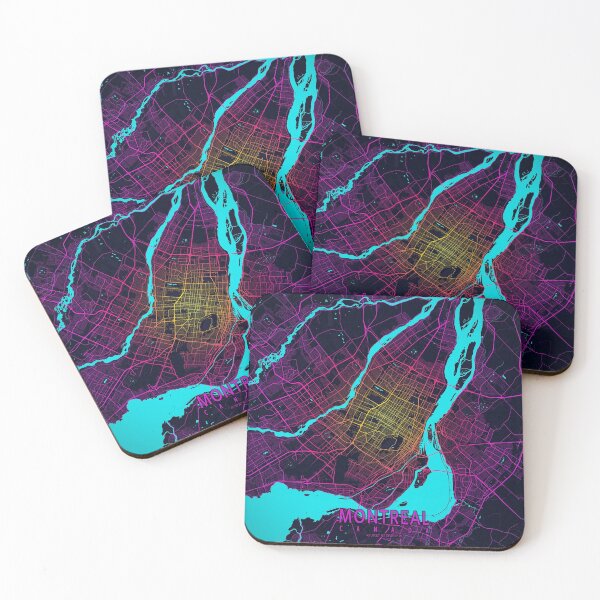 Item preview, Montreal City Map of Canada - Neon designed and sold by deMAP.