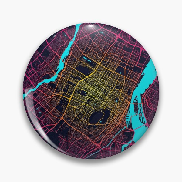 Item preview, Montreal City Map of Canada - Neon designed and sold by deMAP.