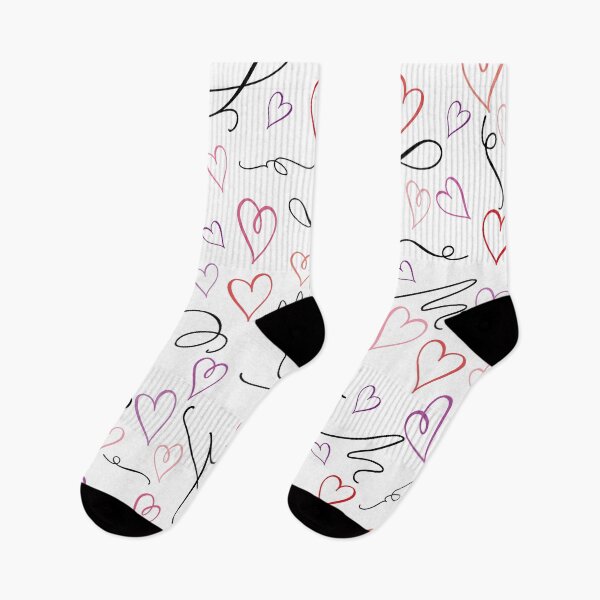Item preview, Pastel Hearts and Black Swirls - Modern Valentine's Day Design designed and sold by infinitygrafix.