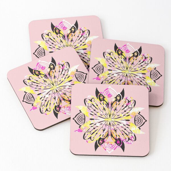 Item preview, Black yellow pink mandala designed and sold by Isabelle-T.