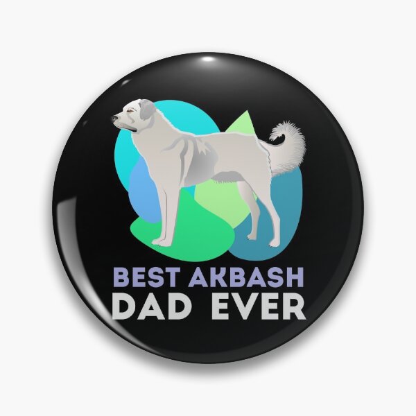 Item preview,  Best akbash dog dad ever new, green and blue background, cute puppy designed and sold by SGS-.