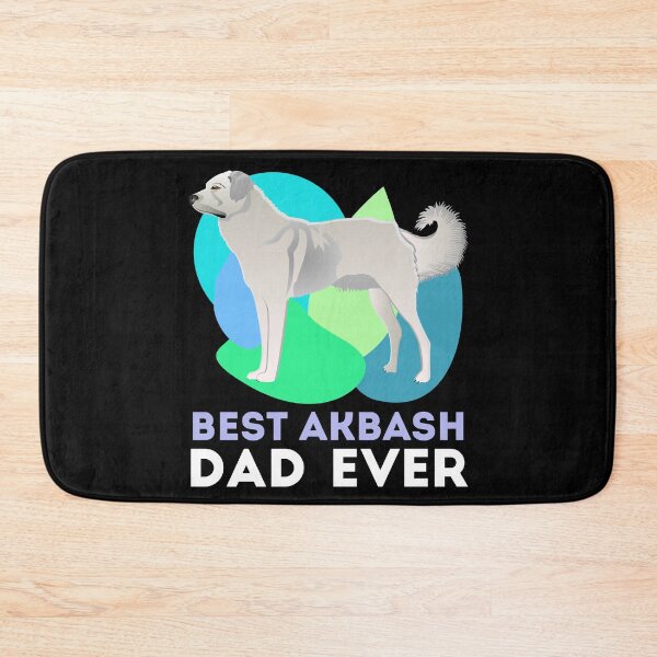Item preview,  Best akbash dog dad ever new, green and blue background, cute puppy designed and sold by SGS-.