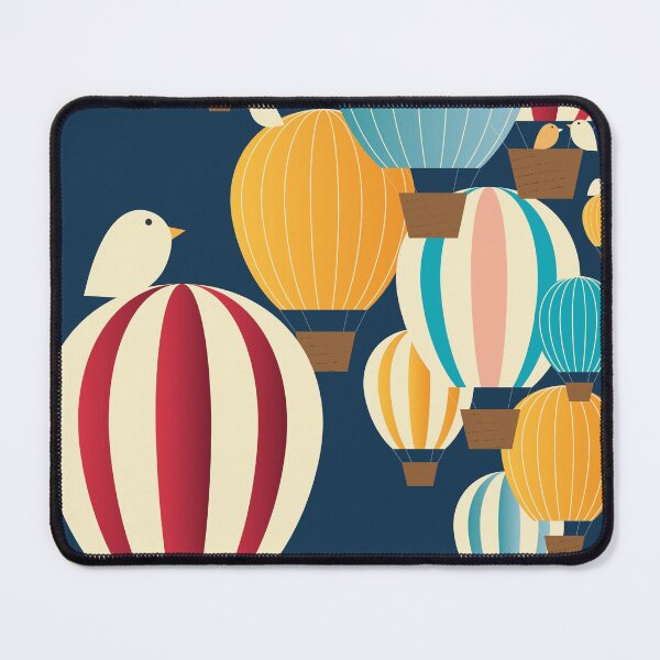 Item preview, cute birds on Hot Air Balloom designed and sold by FerramentArt.