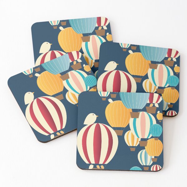 Item preview, cute birds on Hot Air Balloom designed and sold by FerramentArt.