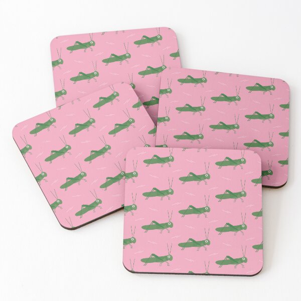 Item preview, Grasshoppers on pink designed and sold by reneesillus.
