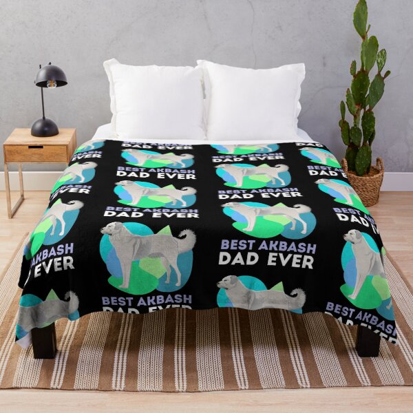 Item preview,  Best akbash dog dad ever new, green and blue background, cute puppy designed and sold by SGS-.