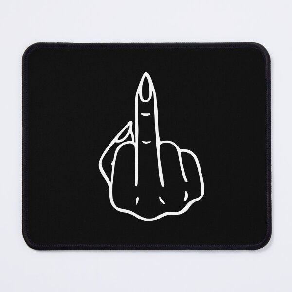 Item preview, Middle Finger in White designed and sold by Thingamabobbidi.