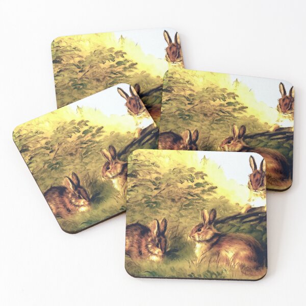 Item preview, Conejos jugando en el bosque designed and sold by scrolla.