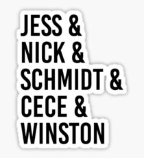 New Girl Characters Sticker