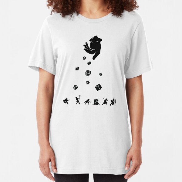 Rocks Fall, Everyone Dice Slim Fit T-Shirt