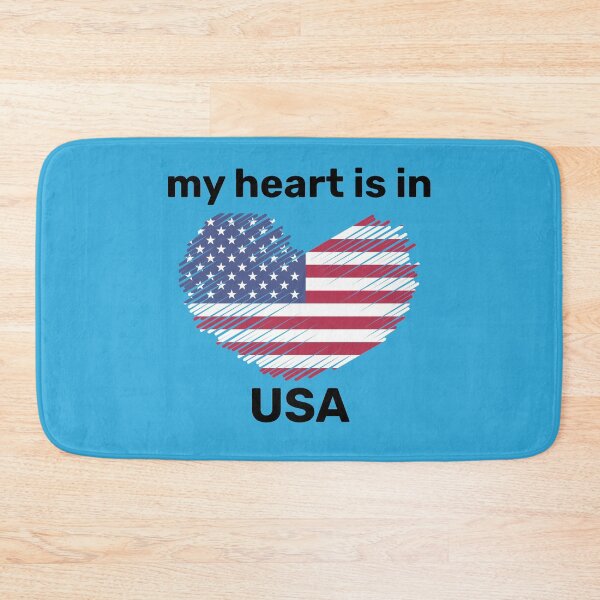 Aperçu de l'œuvre LDR, Amour longue distance, mon cœur est aux États-Unis créée et vendue par Koala Designs.