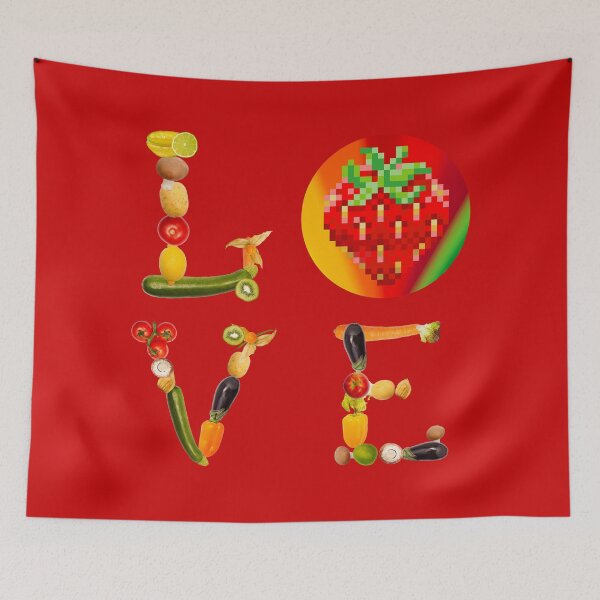 Item preview, Fruit Love Word - Colorful - Funny fruits in love designed and sold by OMdesign10.