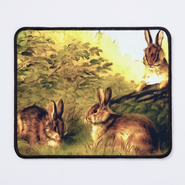 Item preview, Rabbits Playing In the Woods designed and sold by scrolla.