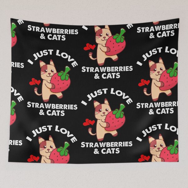 Aperçu de l'œuvre J'adore vraiment les fraises créée et vendue par SportyDogShop.