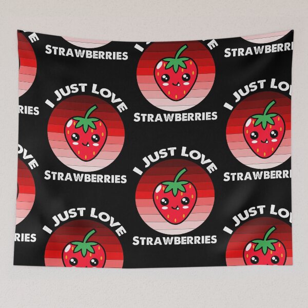 Aperçu de l'œuvre J'aime vraiment les fraises créée et vendue par SportyDogShop.