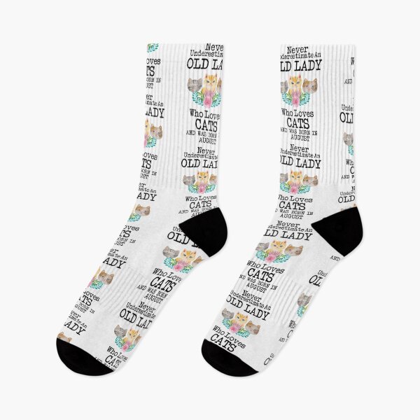 Item preview, Never Underestimate An Old lady Who Loves Cats And Was Born In August ,Cute Funny Quote For Cat Lovers designed and sold by pedrored369.