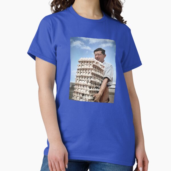 Item preview, Israel, Sde Warburg. Farmer With Eggs. 1940. designed and sold by UltraQuirky.