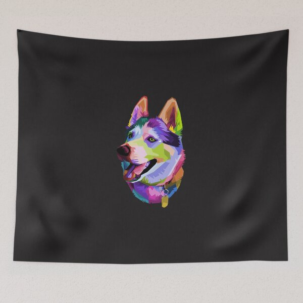 Item preview, Huskie Colorful Pop Art Portrait For Dog Owners Chukcha Sibe designed and sold by tranmai.