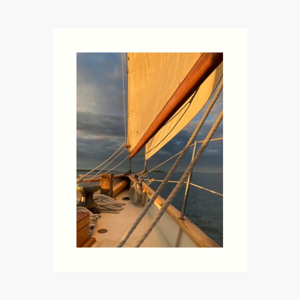 Item preview, Golden Hour on White Sails designed and sold by sea-fairer.