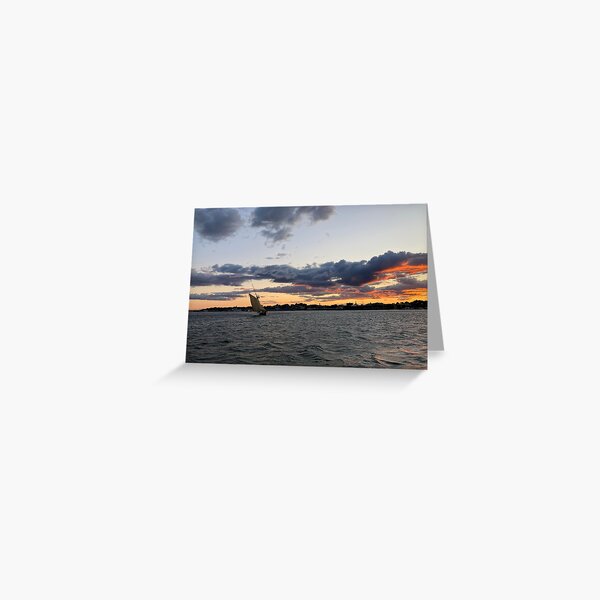 Strong Winds in the Harbor Greeting Card