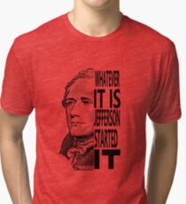 Alexander Hamilton Jefferson a commencé TShirt T-shirt chiné