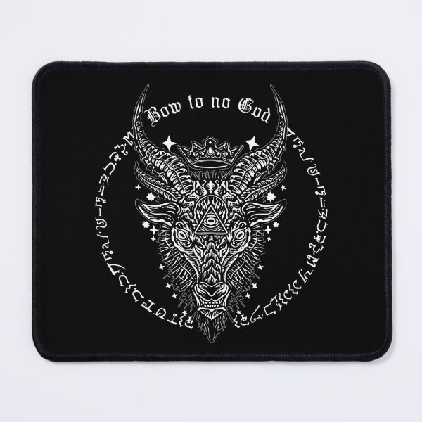 Item preview, Bow to No God, Baphomet, Satanic Luciferian Devil, Gothic, Ritual, Occult Gift designed and sold by Proverbial Wisdom Design.