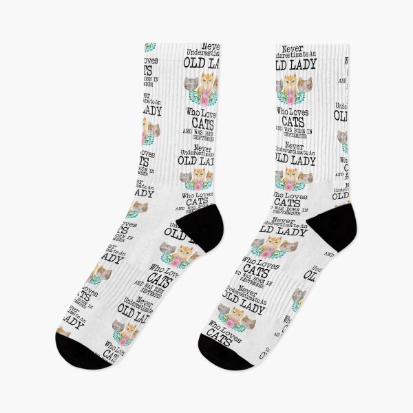 Item preview, Never Underestimate An Old lady Who Loves Cats And Was Born In September ,Cute Funny Quote For Cat Lovers designed and sold by pedrored369.