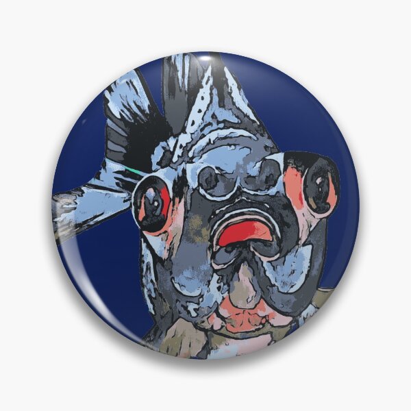 Item preview, Cartoon Style Blackmoor Goldfish With Gaping Mouth designed and sold by taiche.