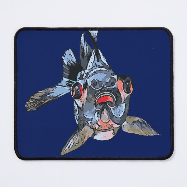 Item preview, Cartoon Style Blackmoor Goldfish With Gaping Mouth designed and sold by taiche.