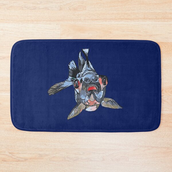 Item preview, Cartoon Style Blackmoor Goldfish With Gaping Mouth designed and sold by taiche.