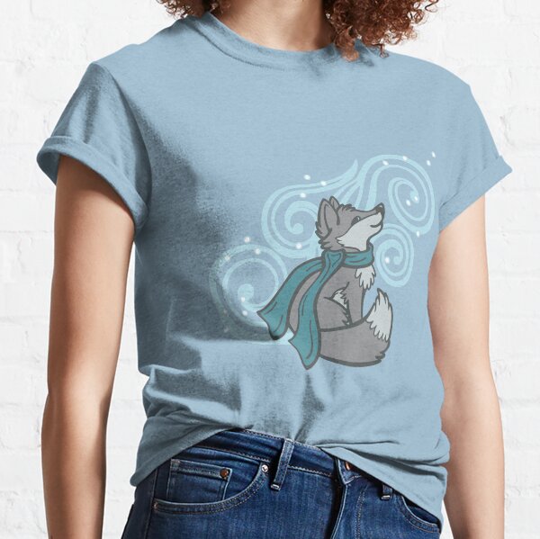 Swirling Snow Fox Classic T-Shirt
