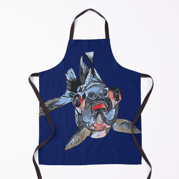 Item preview, Cartoon Style Blackmoor Goldfish With Gaping Mouth designed and sold by taiche.
