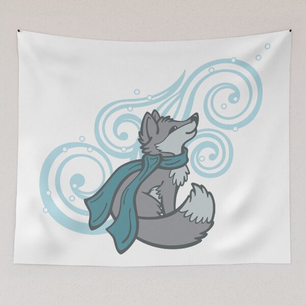Item preview, Swirling Snow Fox designed and sold by Crafty As A Coyote.