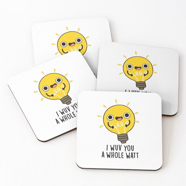 Item preview, I Wuv You A Whole Watt Funny Love Puns  designed and sold by punnybone.