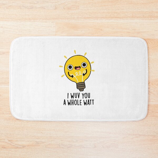 Item preview, I Wuv You A Whole Watt Funny Love Puns  designed and sold by punnybone.