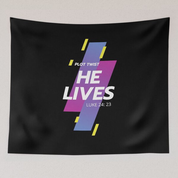 Item preview, Plot Twist: He Lives Luke 24: 23 Easter Christian designed and sold by Cedarrue.