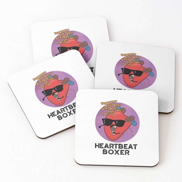 Item preview, Heartbeat Boxer Funny Music Heart Puns  designed and sold by punnybone.
