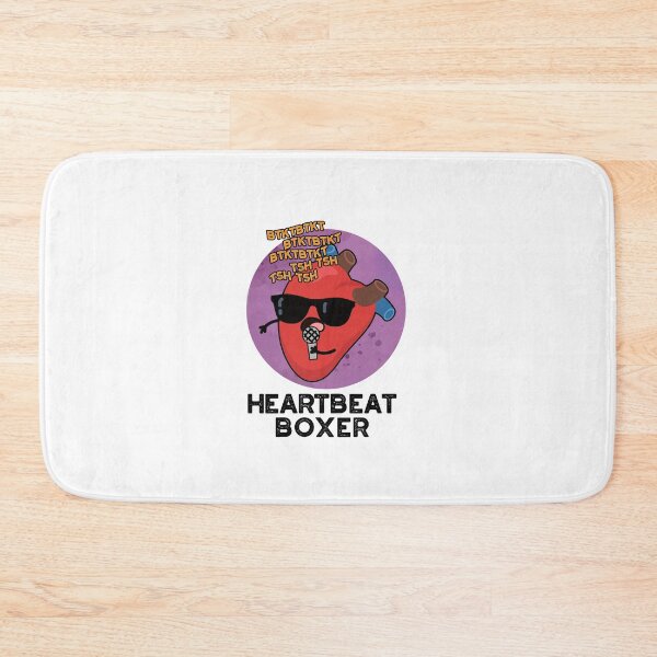 Item preview, Heartbeat Boxer Funny Music Heart Puns  designed and sold by punnybone.
