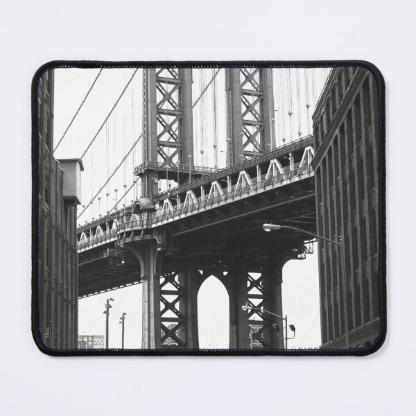 Item preview, New York Streets, Streets, New York, Brooklyn Bridge, Black and White designed and sold by Magic Love Art Print.
