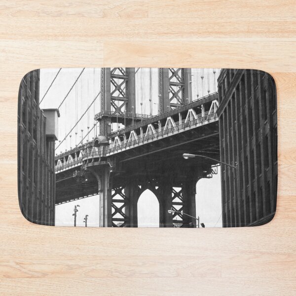Item preview, New York Streets, Streets, New York, Brooklyn Bridge, Black and White designed and sold by Magic Love Art Print.