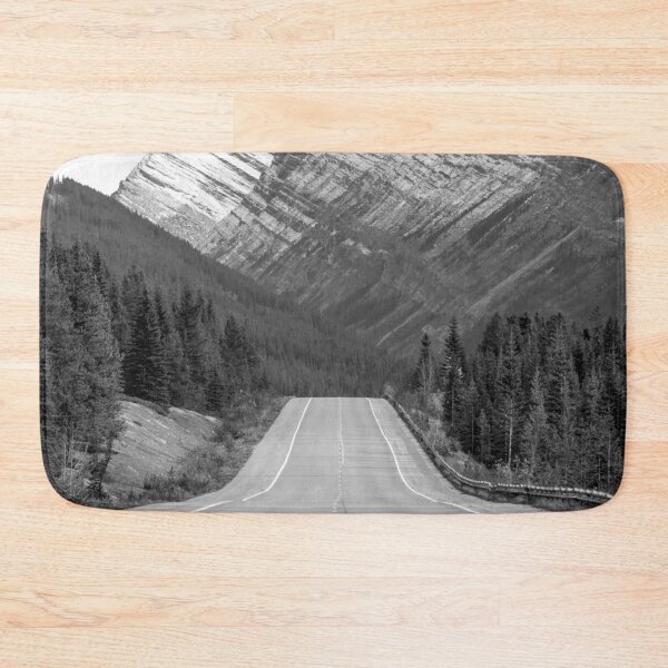Item preview, Mountain, Snow Mountain, Mountain Landscape, Open Road, Black and White designed and sold by Magic Love Art Print.